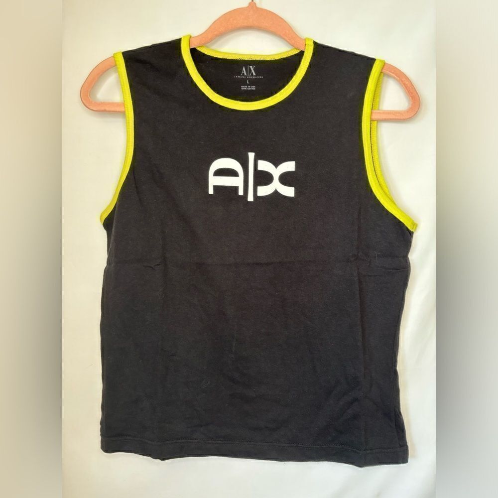 Armani Exchange EUC vintage black/green/blue tank top Size large